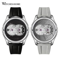 Fabricant de montres en marque blanche, logo OEM personnalisé, montres mécaniques automatiques Miyota à heures sautantes, cadran émaillé, bracelet en nylon