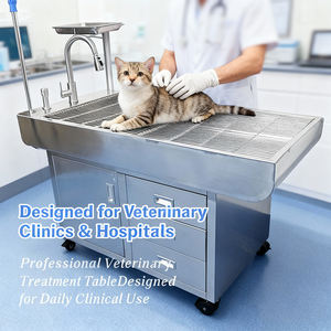 Mesa de Preparación Quirúrgica Veterinaria de Acero Inoxidable, Duradera, para Clínicas Veterinarias, Mesa de Examen y Tratamiento - Product Image 5