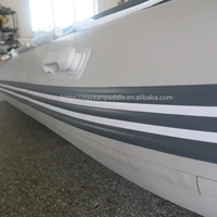 Bateau de pêche gonflable de haute qualité de 12 pieds, capacité de 4 à 5 personnes, bateau à rames avec plancher en aluminium, Hypalon/PVC