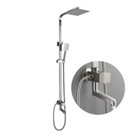 Ensemble de douche carré en acier inoxydable SUS304 de haute qualité pour eau froide, colonne de douche, robinet de douche pluie pour salle de bain