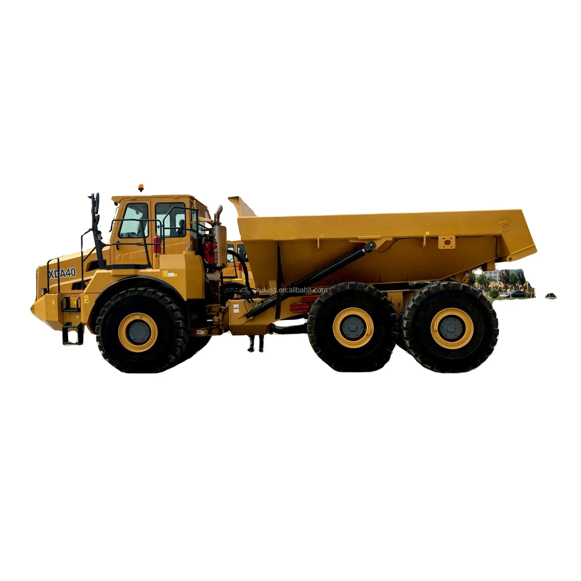 Mini small coal mining 40 ton heavy Articulated Dump Truck XDA40 well used in the cave railway station