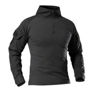 Camiseta Táctica de Entrenamiento Personalizada de <span class=keywords><strong>Manga</strong></span> <span class=keywords><strong>Larga</strong></span> para Exteriores Duradera con Múltiples Funciones y Bolsillo con Cierre - Product Image 2