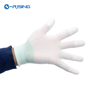 Gants antistatiques sans poussière en nylon avec revêtement PU sur les doigts et la paume, gants de protection avec adhésif, antidérapants, respirants - Product Image 2