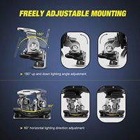 Support de fixation universel réglable pour barre lumineuse LED de capot pour Jeep, camion, SUV, tout-terrain 4x4