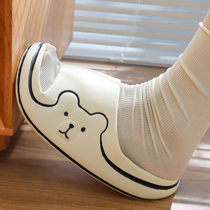 Pantoufles d'intérieur pour femmes avec motif d'ours, antidérapantes, confortables, pour usage estival en intérieur, pour adultes - Product Image 3