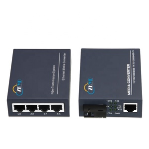 Bộ Chuyển Đổi Phương Tiện 10/100/1000M 1 Cổng Sợi + 1/4 Cổng RJ45 Gigabit RJ45 Sang Ethernet Bộ Chuyển Đổi Phương Tiện Sợi Quang - Product Image 2