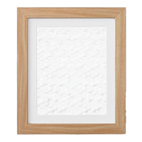 KINLINK Ensemble de cadres photo en bois massif naturel et acrylique plexiglas, pour table ou mur, avec passe-partouts, lot de 4