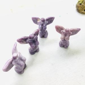 Statue d'ange fille en cristal coloré, cristaux de guérison, <span class=keywords><strong>Figurine</strong></span> corps de femme nu avec ailes - Product Image 2