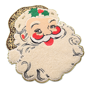 Fashion Christmas Santa Claus Heat <b>Press</b> Iron on Patches Chenille Custom Adhesive Trendy Patches for <b>Clothes</b> - Product Image 6