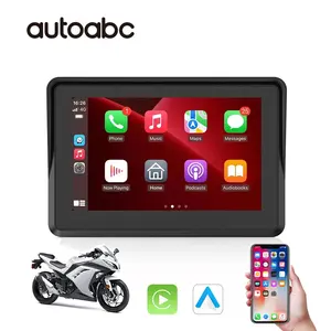 Autoabc Android impermeável 5 polegadas motocicleta Carplay sem fio navegação Android Auto tela Dashboard Navigator para moto