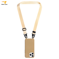 Hot Selling Afneembare Mannelijke Crossbody Ketting Siliconen Webbing Eendelig Mobiele Telefoonhoesje Met Riem Voor Iphone 14 & 15
