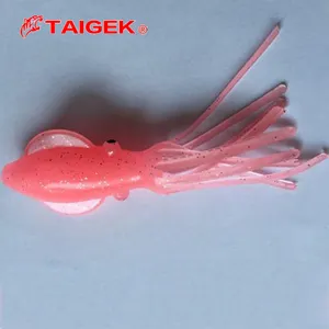 TAIGEK 3g 6.2g 12g 24.5g 40g 57g Octopus Fishing Swim Bait Soft Bionic Jig Luminous Squid Fishing Lures