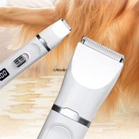 Appareil de toilettage pour animaux de compagnie multifonctionnel 4-en-1 en céramique, nouveau coupe-griffes électrique avec affichage numérique, recharge USB, en acier inoxydable pour chiens