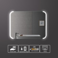 Bathnologie ETL Moderne LED Salle de Bain Vanité Miroir Intelligent Miroir Rectangle Mural Lumineux Fonction pour Hôtels Salles de Bains Privées