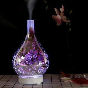3D Glass Aroma Diffuser 0.5L USB Led <b>Light</b> Humidifier <b>For</b> Home Office Gift - Product Image 5