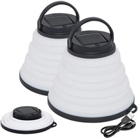 Lanterne de camping portable rechargeable par USB, lampe de tente solaire pliable, lampe de camping à led