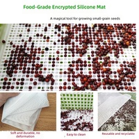 Tapis de germination personnalisé en silicone alimentaire réutilisable, écologique et respirant pour graines de légumes et de fleurs, jardin et maison