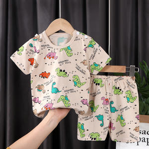 Conjunto de Verano para Niños y Niñas, 100% Algodón, Diseño de Dibujos Animados, Pantalones Cortos y Camiseta de Manga Corta, Ropa Infantil de Algodón Puro - Product Image 4