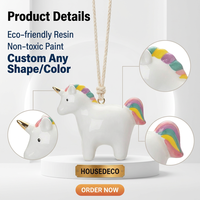 Adorno Colgante de Unicornio Personalizado, Colgante de Resina, Regalo Personalizado para San Valentín o Boda, Recuerdo Decorativo para Enamorados