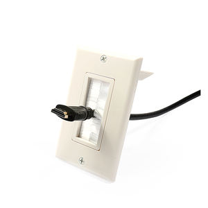 Plaque murale de passage et d'entrée pour câbles basse tension avec 2 rabats et brosses en nylon - Product Image 6