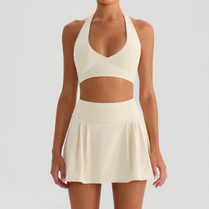 Ropa Deportiva para Mujer, Cintura Alta, Secado Rápido, Tacto Fresco, para Golf, Running, Vestido de Tenis, Falda de Tenis Plisada, Conjunto de 2 Piezas - Product Image 6