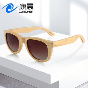 Lunettes de soleil en bambou unisexes, verres polarisés TAC UV400, monture ovale, pour la protection solaire, les voyages et la conduite, fabriquées à Wenzhou - Product Image 3