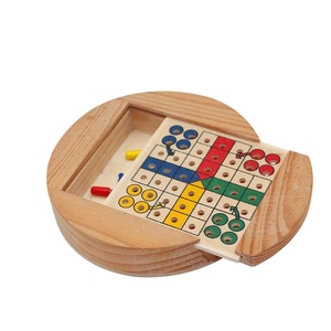 China Factory Best Price <strong>Mini</strong> Travel Game Wooden Ludo Board Game <strong>Chess</strong> <strong>Set</strong> Wholesale - Product Image 1