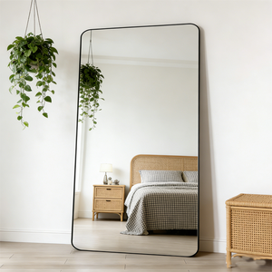Elegante Specchio da Terra in Vetro con Cornice in Metallo, Specchio Cosmetico Moderno in Lega di Alluminio Fatto a Mano, Specchio Dorato per <span class=keywords><strong>Soggiorno</strong></span> - Product Image 4