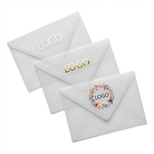 Sobres de Papel Vitela Translúcido Reciclado Ecológico SHINY, Biodegradables, para Sobres de Semillas, Tarjetas de Regalo, Impresión de Logotipo Personalizado - Product Image 1