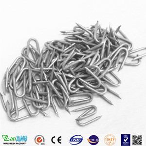 Clous en acier galvanisé de type U de 1 pouce à pointe acérée, zingués pour la fixation de clôtures en fil barbelé - Product Image 5