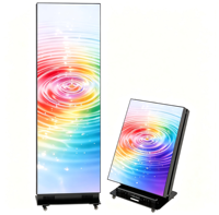 Écran LED portable pliable P1.53, affichage publicitaire autoportant pour salons professionnels, magasins éphémères, expositions
