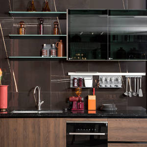 تصميم مطبخ أوبين 2019 بألوان برتقالية جريئة مطلية على الخزائن - Product Image 3