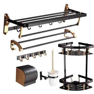 Toallero de Aluminio Espacial Yao Peng, 4 Barras, 2 Niveles, Plegable, Sin Taladro, Juego de Accesorios de Almacenamiento para Baño - Product Image 4