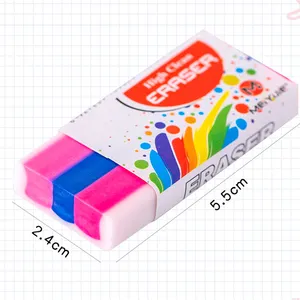 Promotional Colorful Rubber Eraser Funny Rainbow Stationery Sets Customized School Erasers