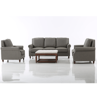 Canapé en tissu de haute qualité, 3 places, style européen moderne, pour salon SM-1063