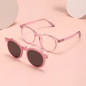 Детские солнцезащитные очки с застежкой для подвешивания зеркальных зеркал поляризатор солнцезащитные очки двойного назначения анти-синие очки