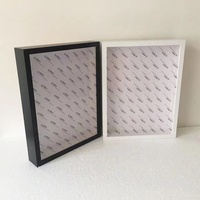 Kotak Bingkai bayangan dinding 3D kustom dalam 2 "kualitas tinggi 20x30x40x50 cm kayu MDF model pola persegi hitam putih 8x8 10x10"