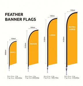 Drapeaux de plage rectangulaires personnalisés, imprimés, de qualité publicitaire, imperméables, double face - Product Image 2