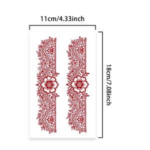 Tatouages temporaires au henné colorés, autocollants géométriques floraux, <span class=keywords><strong>tatouage</strong></span> imperméable adapté au dos de la main, au <span class=keywords><strong>poignet</strong></span>, au bras - Product Image 2