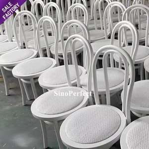 Custom Round Seat Wedding Event Party Banquet Furniture Modern Nordic White Wooden <b>Dining</b> <b>Chairs</b> - Product Image 1