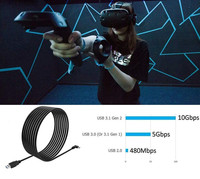 Cable USB 3,0 a tipo C para auriculares de realidad Virtual, Cable de conexión VR para Oculus Quest 2