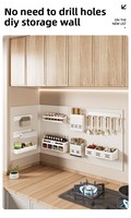 Support de rangement mural multifonctionnel en acier au carbone magnétique, sans perçage, pour torchons de cuisine, porte-couteaux et porte-baguettes