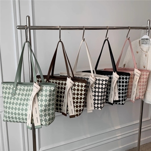 Sacs à main de grande taille pour femmes, en forme de treillis de diamants, à porter à l'épaule, de marque, à carreaux, pour le travail, sacs à main pour femmes, printemps <span class=keywords><strong>2022</strong></span> - Product Image 6