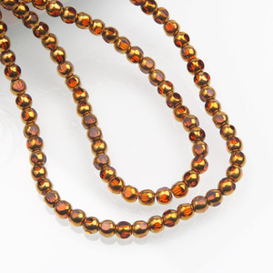 Bordas banhadas a ouro 4.5mm Colorido Cristal Vidro Spacer Beads Ideal para DIY Colar & Pulseira Fazendo - Product Image 4