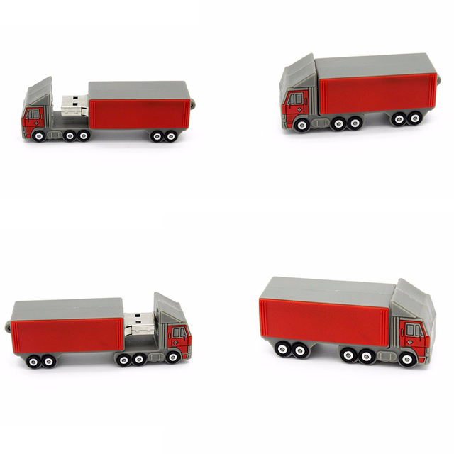 USB Flash Drives 32gb Custom logo PVC Flash Drive 4gb 8gb Truck Shape 16gb USB Flash Drives