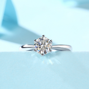 2ct Moissanite <strong>Ring</strong> Six Claw Female Elegant S925 Sterling Silver <strong>Ring</strong> Round Brilliant Cut Women Jewelry <strong>Fine</strong> Jewelry <strong>Ring</strong> - Product Image 3