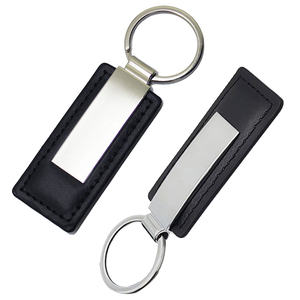 Promotional Gift Custom Embossed Logo Laser Engraving Car <b>Keychain</b> Keyring Pu Leather <b>Keychain</b> Metal Leather <b>Keychain</b> - Product Image 6