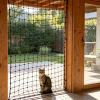 Filet de protection pour chats en gros avec renfort en fil d'acier, filet sur mesure pour projets de sécurité des animaux de compagnie sur balcon et fenêtre