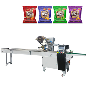 Macchina avvolgitrice a flusso orizzontale automatica ad alta velocità cracker di zucchero di riso tagliatelle biscotti-pellicola di plastica confezionatrice - Product Image 1