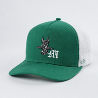 Casquette de baseball trucker 5 panneaux Oxford personnalisée en gros avec motif à pois et étiquettes logo brodées de haute qualité